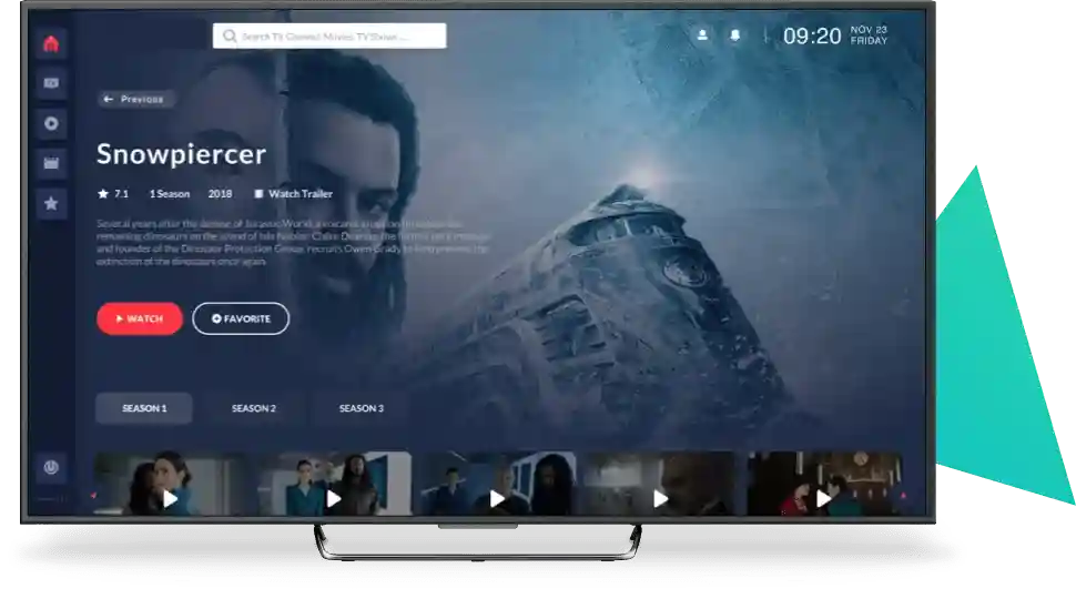 Hakuna IPTV Live Channel List Interface